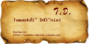 Tamaskó Dániel névjegykártya